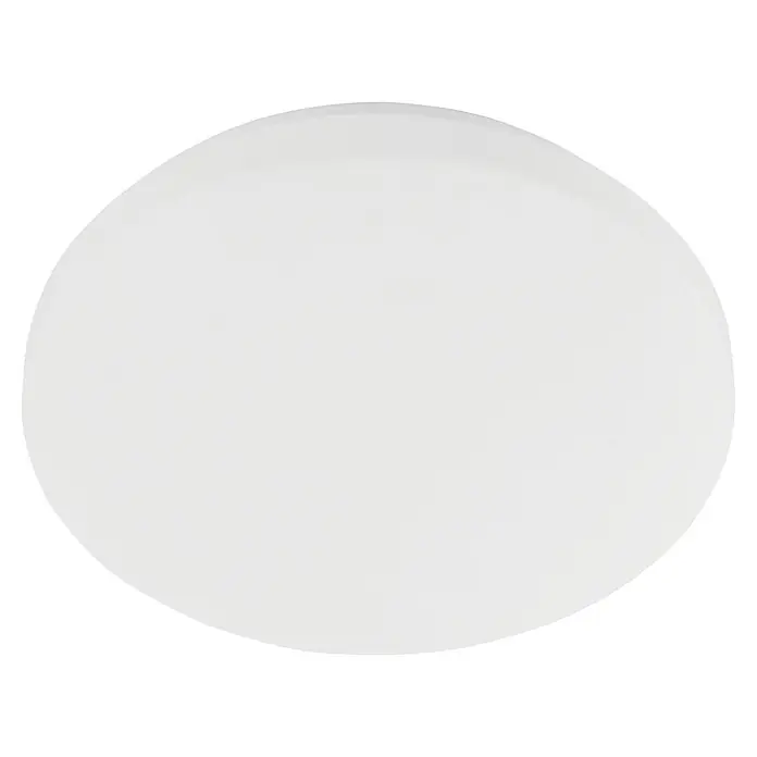 Eglo LED-Deckenleuchte Approdo - 12 W, Weiß, Warmweiß, Durchmesser: 26 cm - Nahaufnahme einer runden, weißen Deckenleuchte mit einer glatten Oberfläche, ideal für moderne Innenräume.\n
