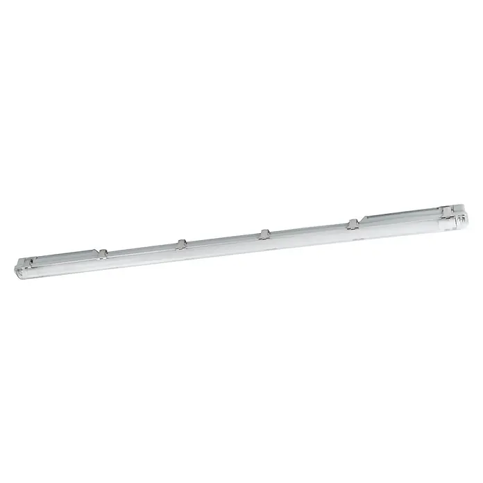 Eglo Feuchtraumleuchte Expert Basic Plus - 15 W, Grau, Neutralweiß, 126 cm, 7,3 cm - Eine langgezogene LED-Wannenleuchte, ideal für Feuchträume und staubige Umgebungen, bietet eine robuste und helle Beleuchtungslösung.