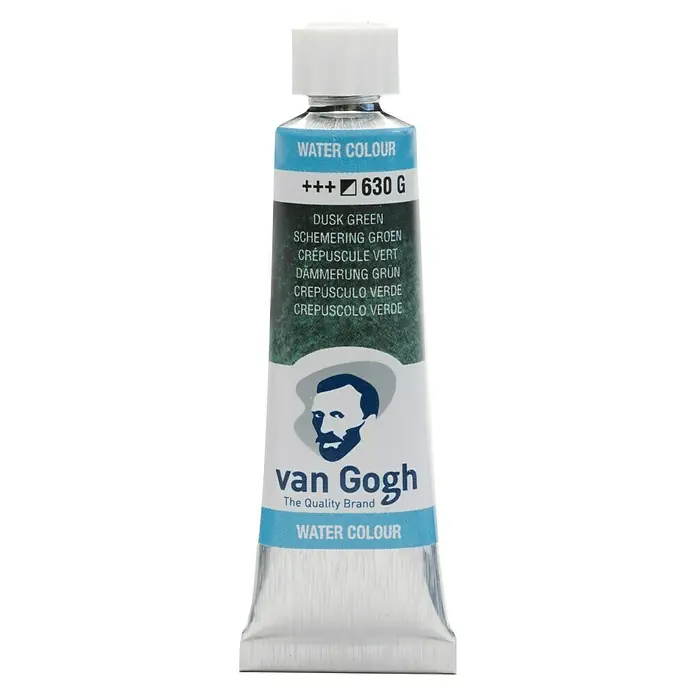 Talens Van Gogh Acuarela - Crepúsculo verde, 10 ml, Tubo - Tubo de pintura de acuarela Van Gogh "Dusk Green". Pintura artística de alta calidad para acuarelas vibrantes y duraderas.