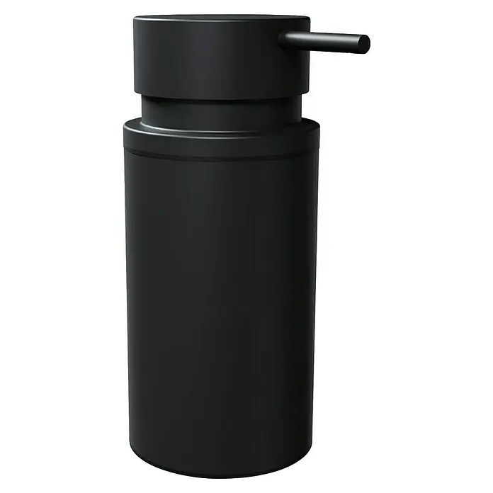 Camargue Antwerpen Dispensador de jabón - Negro - Dosificador de jabón negro con diseño cilíndrico. Ideal para baño y cocina, elegante y funcional.