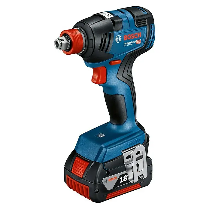 Bosch Professional AMPShare 18V Akku-Drehschlagschrauber GDX 18V-200 - 18 V, Ohne Akku, 200 Nm, Inkl. Koffer - Ein kabelloser Bosch GDX 18V-200 Professional Schlagschrauber mit Akku, ideal für anspruchsvolle Schraubarbeiten.