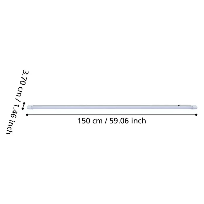 Eglo LED-Unterbauleuchte Mattanza - L x B x H: 150 x 3 x 4 cm, Lichtfarbe: Neutralweiß, 220 V - 240 V - Weißes lineares LED-Licht, 150 cm lang und 3,70 cm breit.