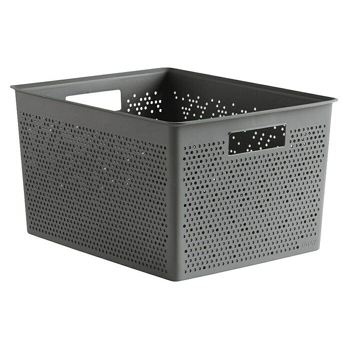 Tatay Bohol Cesta para baño (L x An x Al: 39 x 39 x 21,5 cm, Antracita) | BAUHAUS