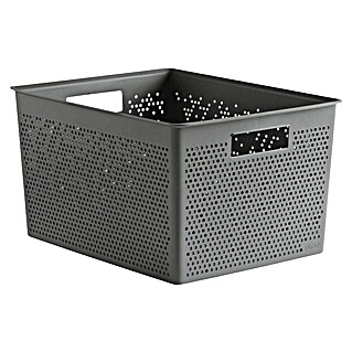 Tatay Bohol Cesta para baño (L x An x Al: 39 x 39 x 21,5 cm, Antracita)