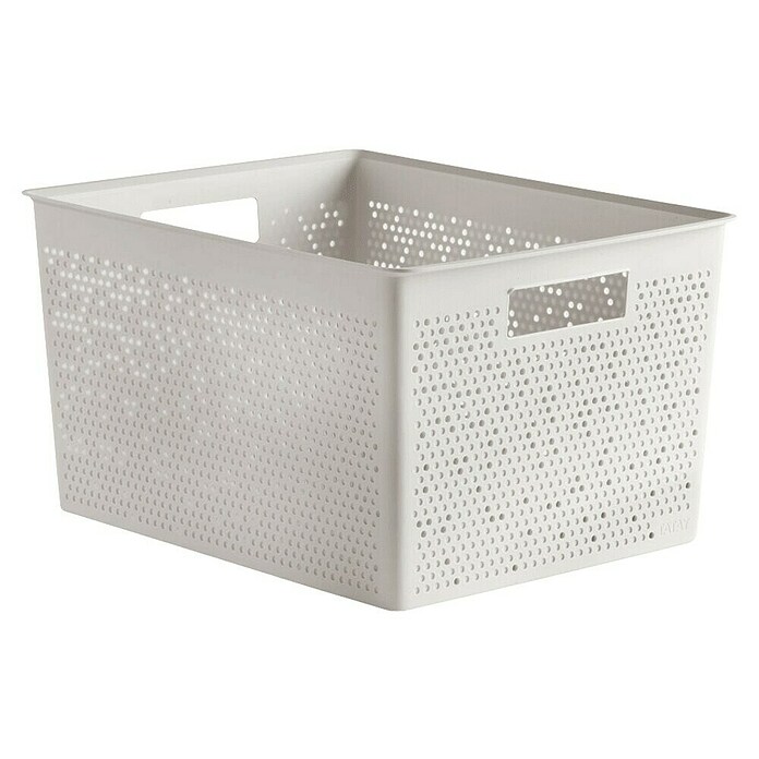 Tatay Bohol Cesta para baño (L x An x Al: 39 x 39 x 21,5 cm, Blanco sky) | BAUHAUS
