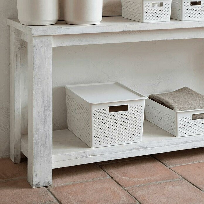 Tatay Bohol Cesta para baño (L x An x Al: 39 x 39 x 21,5 cm, Blanco sky) | BAUHAUS
