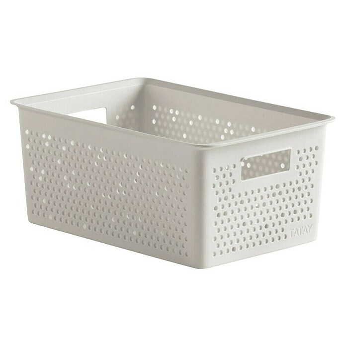Tatay Bohol Cesta para baño (L x An x Al: 17,5 x 27 x 11,5 cm, Blanco sky) | BAUHAUS