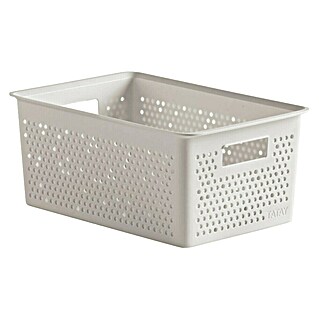 Tatay Bohol Cesta para baño (L x An x Al: 17,5 x 27 x 11,5 cm, Blanco sky)