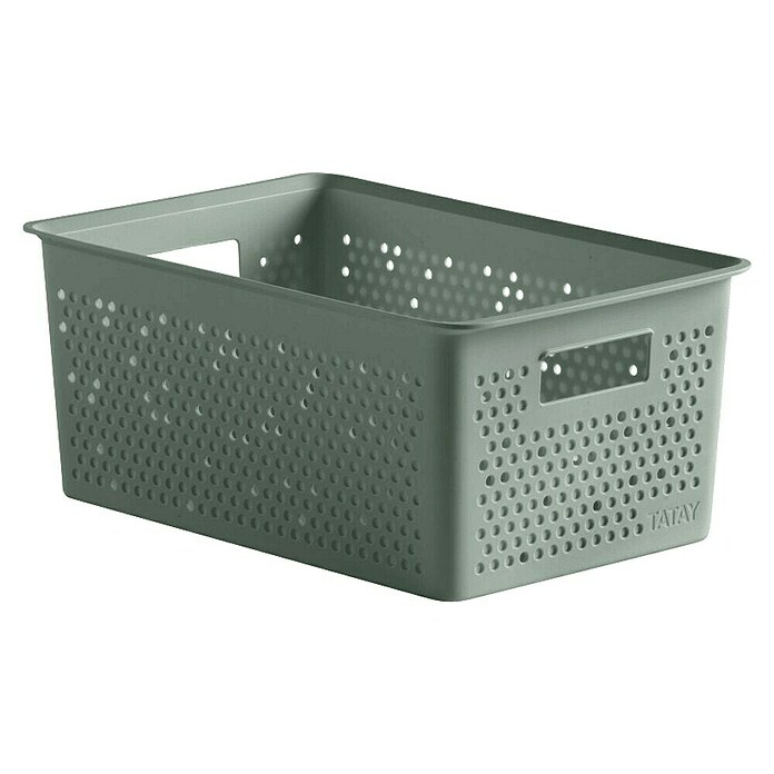 Tatay Bohol Cesta para baño (L x An x Al: 17,5 x 27 x 11,5 cm, Verde sage) | BAUHAUS