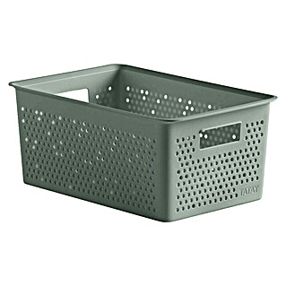 Tatay Bohol Cesta para baño (L x An x Al: 17,5 x 27 x 11,5 cm, Verde sage)