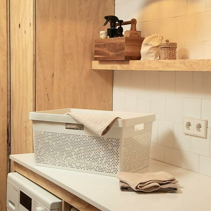 Tatay Bohol Cesta para baño (L x An x Al: 36 x 52,5 x 26 cm, Blanco sky) | BAUHAUS