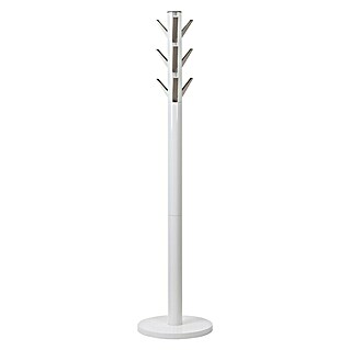 Umbra Garderobenständer Flapper (Ø x H: 57 x 165 cm, Anzahl Haken: 9 Stk., Weiß)
