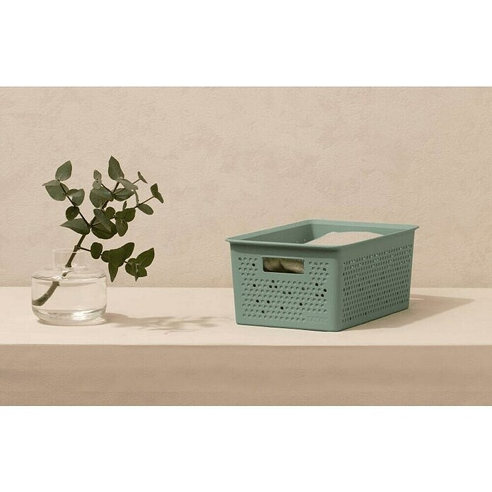 Tatay Bohol Cesta para baño (L x An x Al: 17,5 x 27 x 11,5 cm, Verde sage) | BAUHAUS