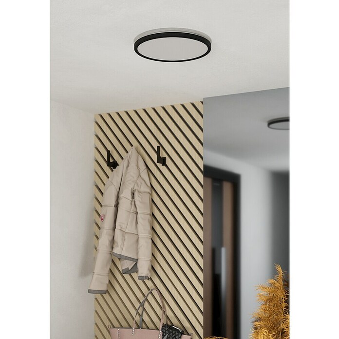Eglo LED-Deckenleuchte Minerario (16,4 W, Ø x H: 30 x 3 cm, Schwarz, Warmweiß) | BAUHAUS