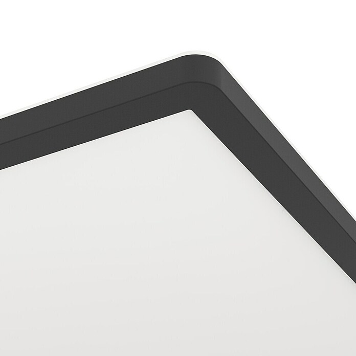 Eglo LED-Deckenleuchte Minerario (20,2 W, L x B x H: 39 x 39 x 3 cm, Schwarz, Warmweiß) | BAUHAUS