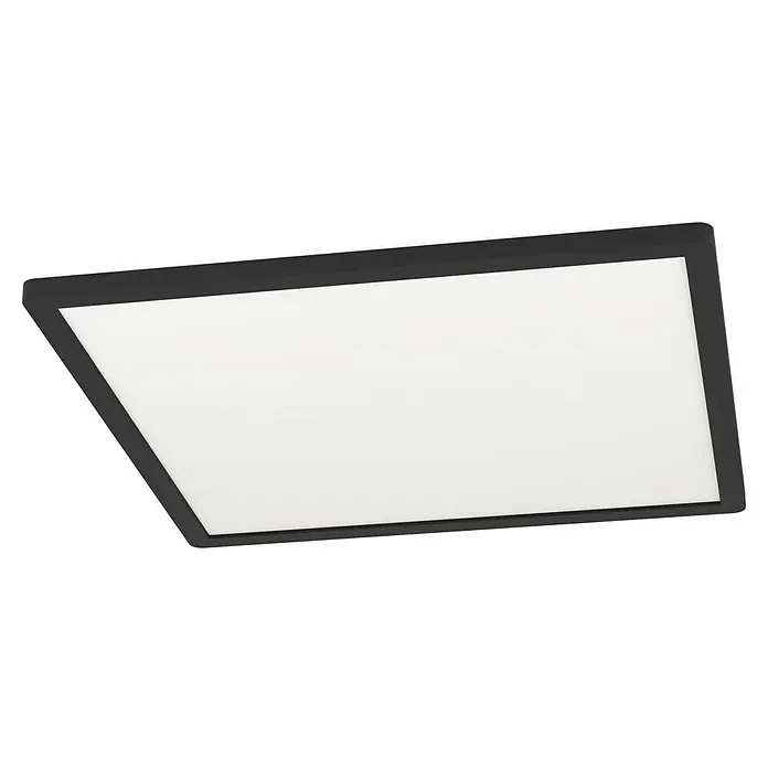 Eglo LED-Deckenleuchte Minerario - 20,2 W, L x B x H: 39 x 39 x 3 cm, Schwarz, Warmweiß - Rechteckige Deckenleuchte mit schwarzem Rahmen und weißer Lichtfläche. Elegant und modern für jeden Raum.