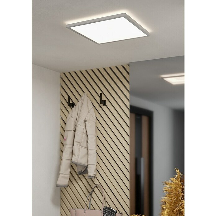 Eglo LED-Deckenleuchte Minerario (20,2 W, L x B x H: 39 x 39 x 3 cm, Weiß, Warmweiß) | BAUHAUS