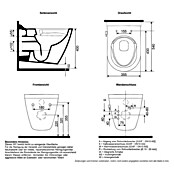 Temtasi Wand-Dusch-WC Alesta (Spülrandlos, Mit schmutzabweisender Glasur, Spülform: Tief, WC Abgang: Waagerecht, Weiß) | BAUHAUS