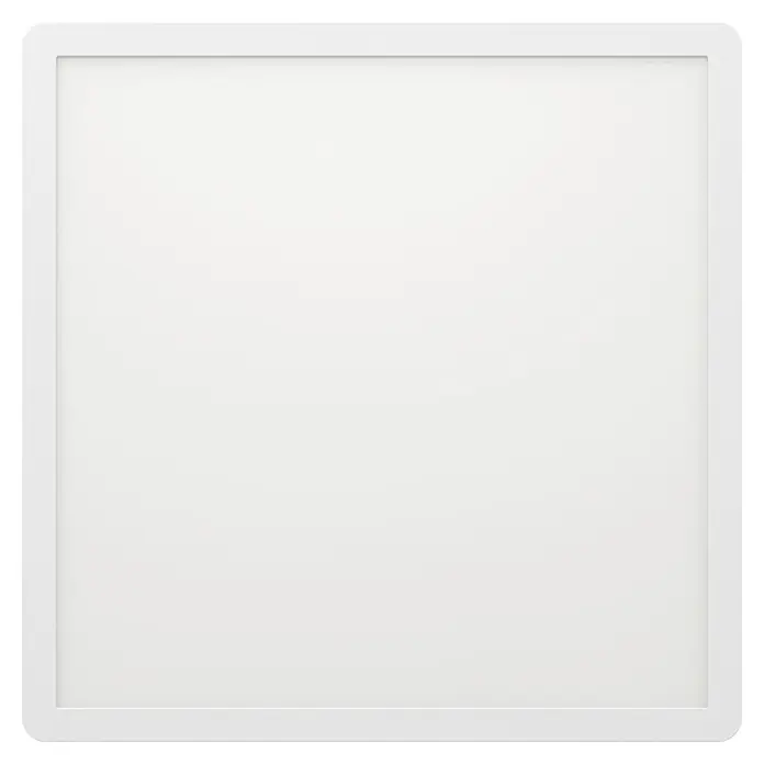Eglo LED-Deckenleuchte Minerario - 16,4 W, L x B x H: 29 x 29 x 3 cm, Weiß, Warmweiß - Eine quadratische, moderne LED-Deckenleuchte in Weiß mit einem schlanken Rahmen, ideal für Büros oder Wohnräume mit minimalistischem Design.