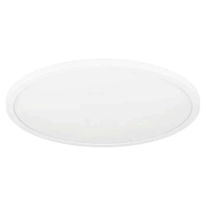 Eglo LED-Deckenleuchte Minerario - 20,2 W, Ø x H: 39 x 3 cm, Weiß, Warmweiß - Helle, ovale Deckenleuchte mit schlichtem Design und weißer Oberfläche, ideal für moderne Innenräume und eine gleichmäßige Ausleuchtung.