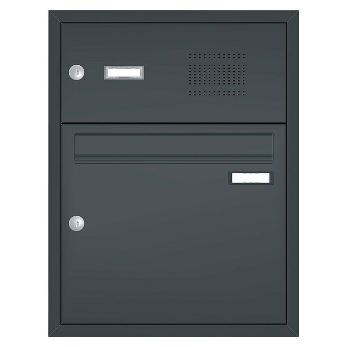 Gutta Rechteckvordach BS Plus 200 UP ST BK FUKA (200 x 90 x 15,5 cm, Seitenteil links, Briefkastenanlage Anthrazit) | BAUHAUS