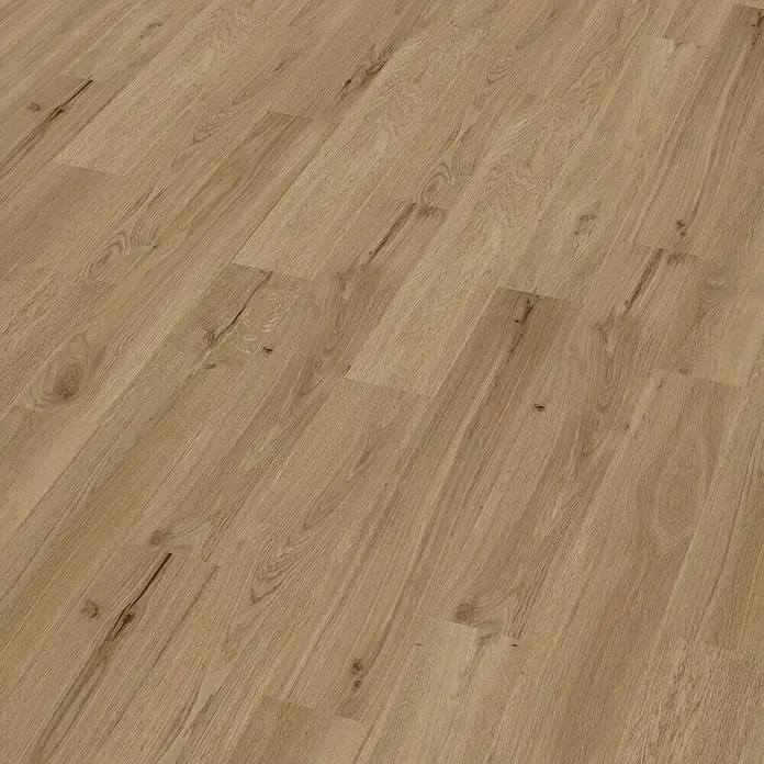 Decolife Designboden Naturestyle Pure - Oak Smoke, Landhausdiele, 1.220 x 185 x 9 mm - Nahaufnahme von hellem Eichenparkettboden mit natürlicher Holzmaserung, ideal für moderne und klassische Innenräume.
