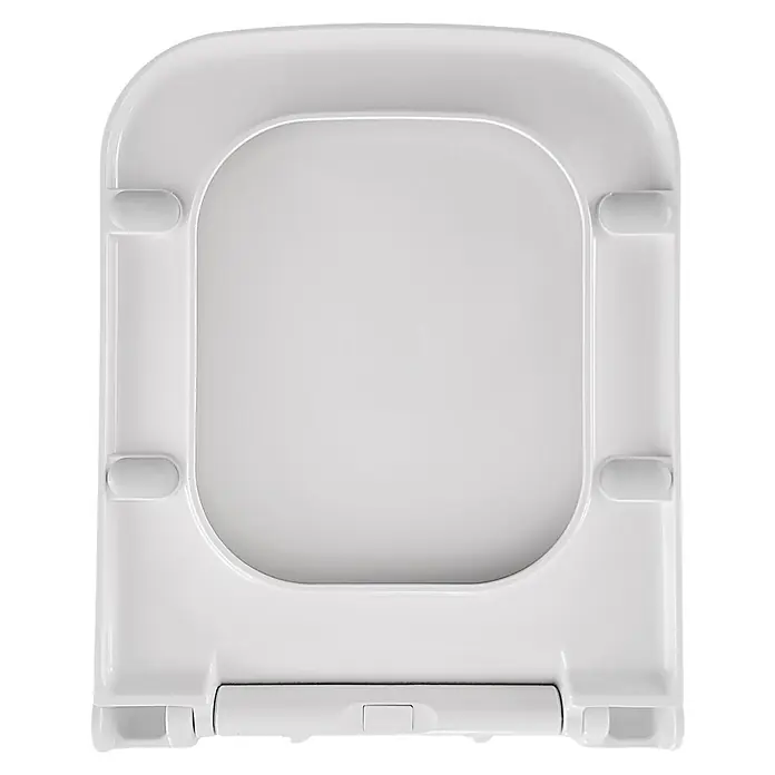 Temtasi Lavita WC-Sitz - Mit Absenkautomatik, Duroplast, Weiß - Das Bild zeigt einen weißen Toilettensitz. Er ist aus robustem Kunststoff gefertigt und hat eine typische, abgerundete Form.