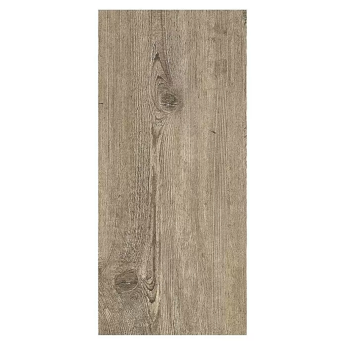 Decolife Designboden Freestyle Access Tuscan Pine - 1.220 x 185 x 8,5 mm, Landhausdiele, Tuscan Pine - Hellbraunes Holzpaneel mit sichtbarer Maserung und Ästen, geeignet für Böden oder Verkleidungen.