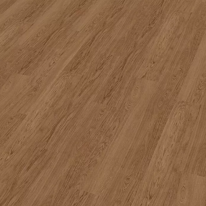 Decolife Designbodenmuster Freestyle Access Hazelnut Oak - 280 x 160 x 9 mm, Landhausdiele, Hazelnut Oak - Hellbrauner Holzboden mit ausgeprägter Maserung, diagonal verlegt.