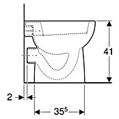 Geberit Renova Stand-WC (Mit Spülrand, Ohne Spezialglasur, Spülform: Flach, WC Abgang: Waagerecht, Weiß) | BAUHAUS