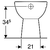 Geberit Renova Stand-WC (Mit Spülrand, Mit schmutzabweisender Glasur, Spülform: Tief, WC Abgang: Senkrecht, Weiß) | BAUHAUS