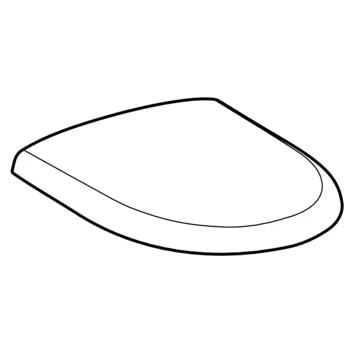 Geberit Renova WC-Sitz Typ 3 - Duroplast, Weiß, Mit Absenkautomatik - Weißer WC-Deckel, D-förmig.