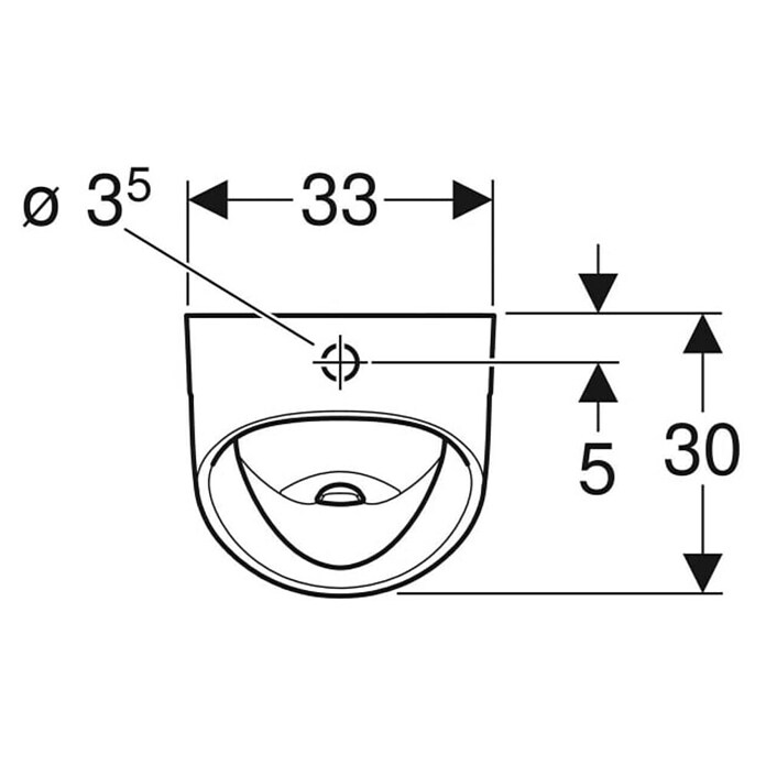 Geberit Renova Urinal (Unbeschichtet, Zulauf: Oben, Absaugspülung, Farbe: Weiß) | BAUHAUS