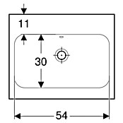 Geberit iCon Light Waschtisch (60 x 48 cm, Mit schmutzabweisender Glasur, Hahnloch: Ohne, Ohne Überlauf, Weiß) | BAUHAUS