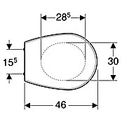 Geberit Renova WC-Sitz (Ohne Absenkautomatik, Duroplast, Weiß) | BAUHAUS