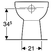 Geberit Renova Stand-WC (Spülrandlos, Ohne Spezialglasur, Spülform: Tief, WC Abgang: Senkrecht, Weiß) | BAUHAUS