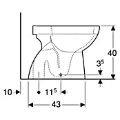 Geberit Renova Stand-WC (Spülrandlos, Ohne Spezialglasur, Spülform: Tief, WC Abgang: Senkrecht, Weiß) | BAUHAUS