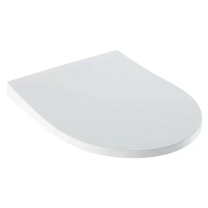 Geberit iCon WC-Sitz Slim - Duroplast, Weiß, Mit Absenkautomatik, Abnehmbar - Weiße Toilettenbrille.