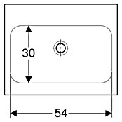 Geberit iCon Light Aufsatzwaschbecken (60 x 48 cm, Mit schmutzabweisender Glasur, Ohne Hahnloch/Ohne Überlauf, Weiß) | BAUHAUS