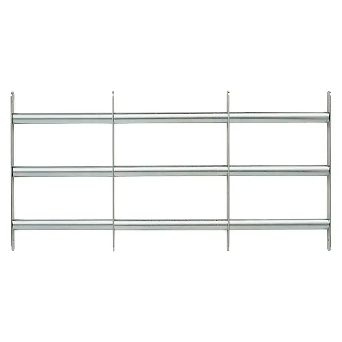 Abus Reja para ventanas FGI - Altura: 45 cm, Longitud regulable: 70 cm - 105 cm, Montaje en intradoses de ventanas - Estante metálico para radiador con barras horizontales y soportes verticales para mayor protección y estabilidad.
