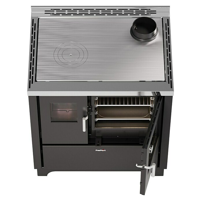 FreePoint Küchenherd Frida 80 (7,5 kW, Raumheizvermögen: 214 m³, Schwarz) | BAUHAUS