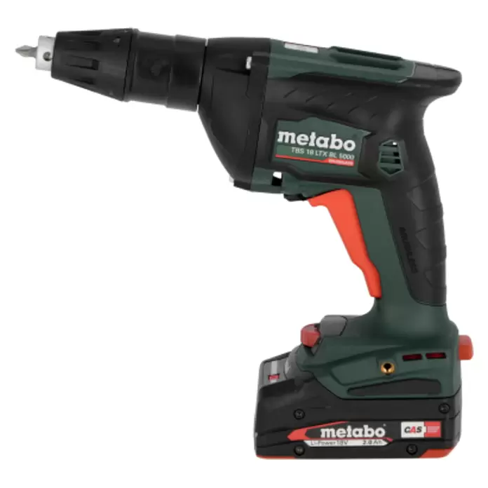 Metabo CAS 18V Akku-Trockenbauschrauber TBS 18 LTX BL 5000 - 18 V, 2 Akkus, 2 Ah