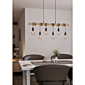 Eglo Townshend Pendelleuchte (360 W, L x B x H: 100 x 10 x 110 cm, Braun/Schwarz, E27, 6 Stk.) | BAUHAUS