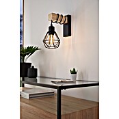 Eglo Townshend 5 Aplique de pared (60 W, Negro/Marrón, E27) | BAUHAUS