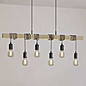 Eglo Townshend Pendelleuchte (360 W, L x B x H: 100 x 10 x 110 cm, Braun/Schwarz, E27, 6 Stk.) | BAUHAUS