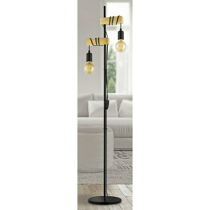 Eglo Townshend Stajaća svjetiljka  (20 W, Visina: 166,5 cm, Smeđe boje, Crne boje, E27) | BAUHAUS