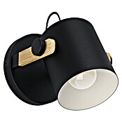 Eglo Hornwood Aplique de pared redondo (28 W, Negro, E27) | BAUHAUS