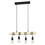 Eglo Townshend Pendelleuchte (240 W, L x B x H: 70 x 10,5 x 110 cm, Braun/Schwarz, E27, 4 Stk.) | BAUHAUS