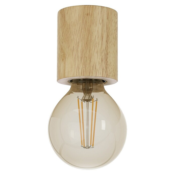 Eglo Deckenleuchte rund Turialdo (28 W, Ø x H: 7 x 8 cm, Holz, E27) | BAUHAUS