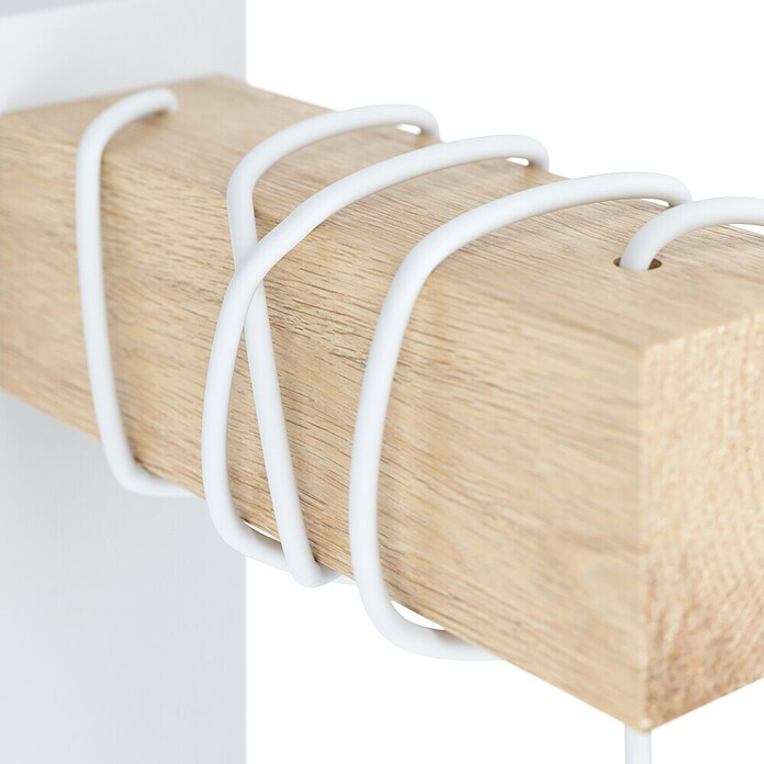 Eglo Townshend Aplique de pared (10 W, L x An x Al: 19 x 6,5 x 21,5 cm, Blanco/Roble, E27) | BAUHAUS